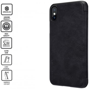Odinis juodas idėklas Nillkin (IPHONE X/XS) Odinis juodas idėklas Nillkin (IPHONE X/XS)